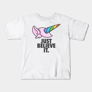 Just Believe it unicorns 2 Kids T-Shirt